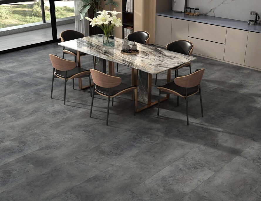 Кварцвиниловая плитка Evofloor клеевая Stone Glue Темный Бетон Dark Concrete SG 4-007 914×457×2,5 фото в интерьере Кварцвиниловая плитка Evofloor клеевая Stone Glue Темный Бетон Dark Concrete SG 4-007 914×457×2,5 фото в интерьере